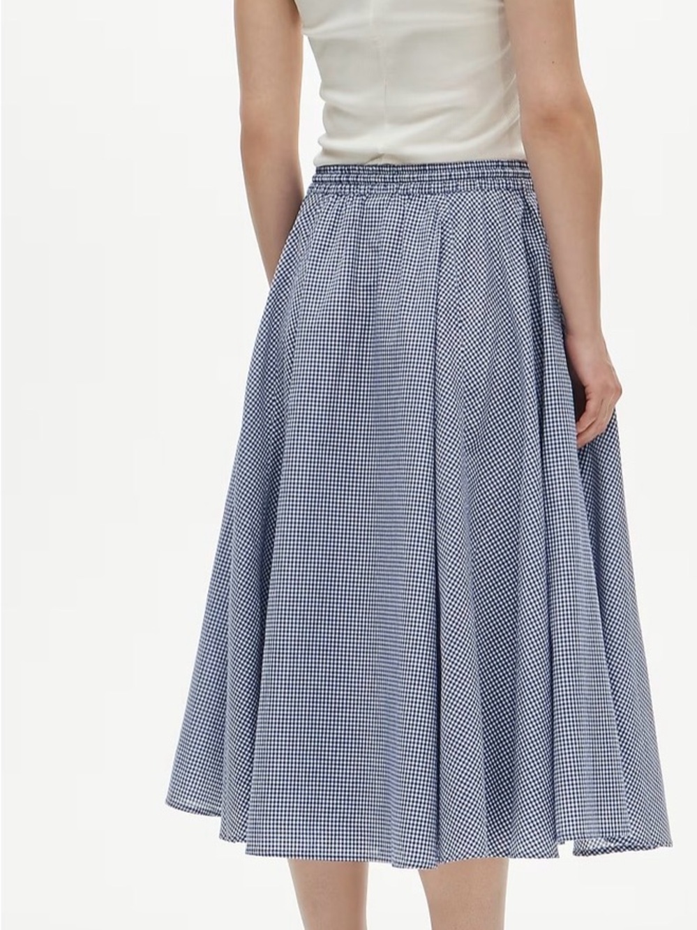 J. Crew Patch-pocket midi skirt in gingham cotton madras - Picture 3 of 4